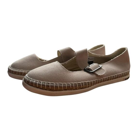Seavees Mesa Mary Jane Espadrille Women's Size 7.5 Oyster Suede Flats Like New - Picture 2 of 8